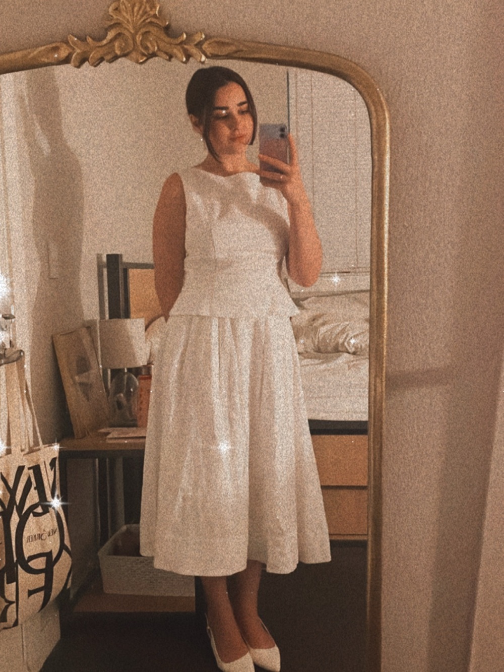 Reformation White Sleeveless Midi Dress